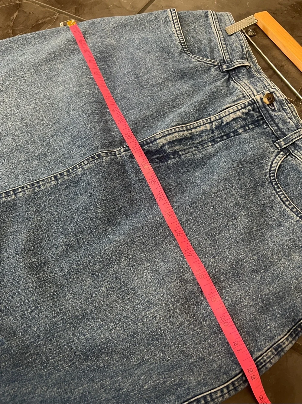 L.L. Bean Blue Denim Maxi Skirt